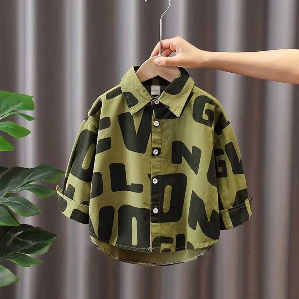 Boys long sleeved spring/summer clothing 2024 new generation Korean childrens clothing jacket trendW240729