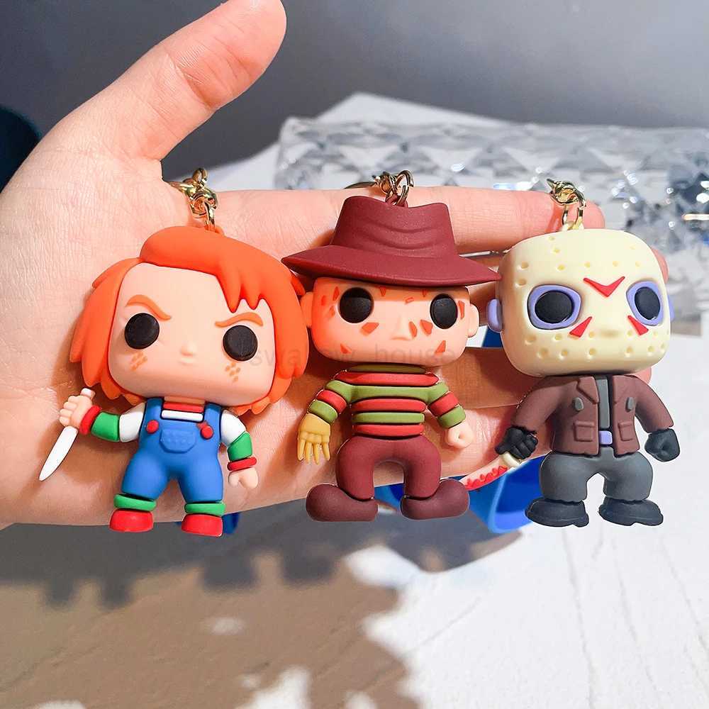 Horror Movie a Nightmare on Elm Street Keychain Cosplay Horror Halloween Party Accessories Gifts Cartoon Pendant KeyringsL240729