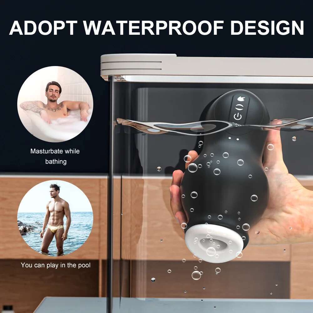 Automatic Male Masturbator Handsfree Blowjob Sucking Vibrator Machine Pussy Masturbation Cup Sex Toy for Men Glans Trainer