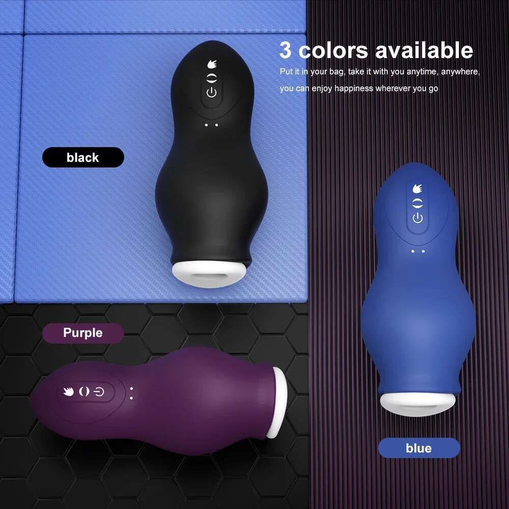 Automatic Male Masturbator Handsfree Blowjob Sucking Vibrator Machine Pussy Masturbation Cup Sex Toy for Men Glans Trainer