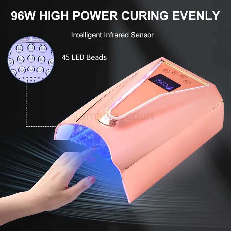 128W Cordless UV LED Lamp Professional Manicure Salon Tools Blue Ray Polish Gel Dryer Pedicure Light Nail ArtM240729