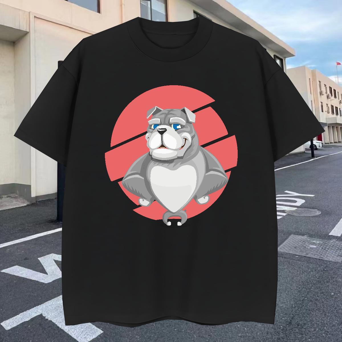 Wholesale Mens Tshirts 100% Cotton 230g Outdoor dog Custom Big Size Breathable Crew Neck New Designer T-Shirts for Men Clothings