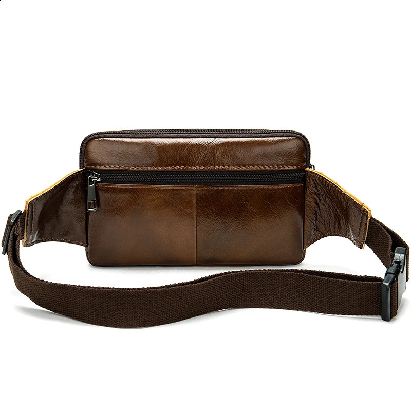 WESTAL Mens Waist Bags Genuine Leather Male Fanny Pack Phone Belt Bag Men Hip Bags Pouch Money Belt Bags Sport Waist Pack 8966 240729