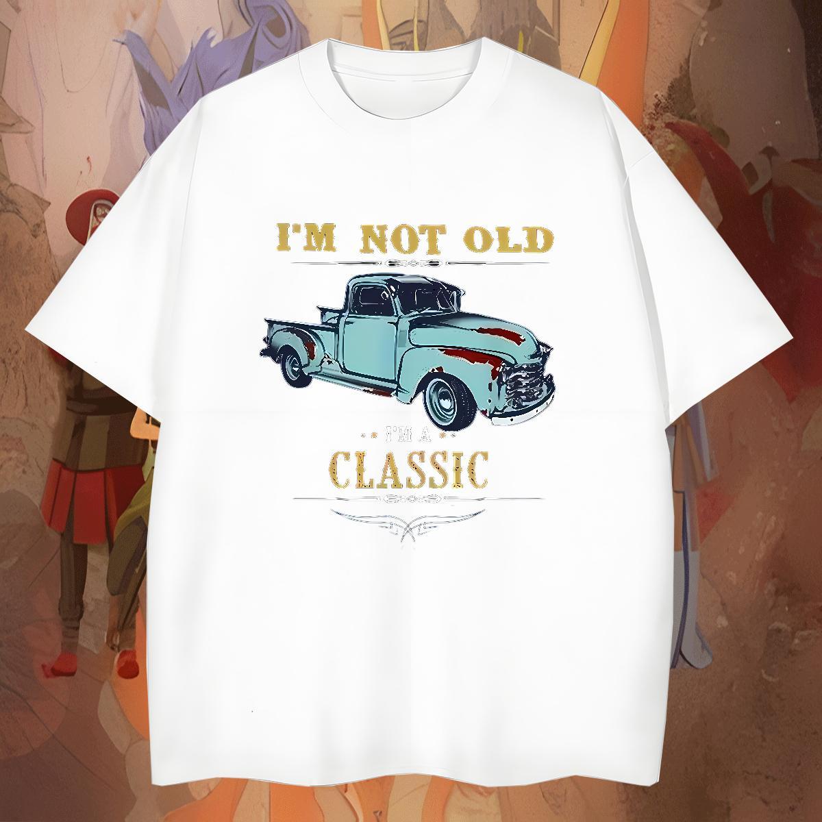 Free Shipping Men Tees 230g Pure Cotton Casual Daily Wear car White Plus Size Short Sleeve Soft Fashion Mens T Shirts Tops Shirt