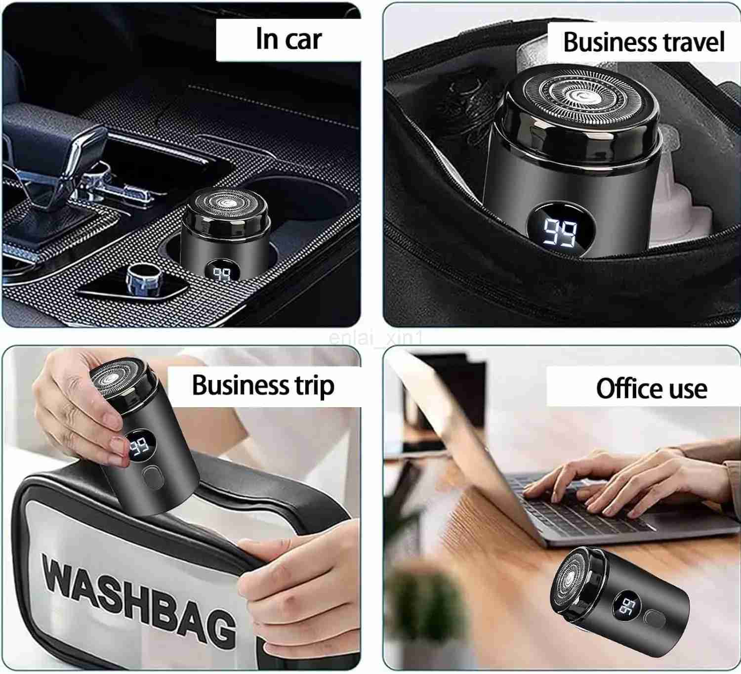 Electric Shaver for Men Beard Trimmer with Digital Display Low Noise Portable Mini RazorFor Daily Travel Outgoing UseY240729