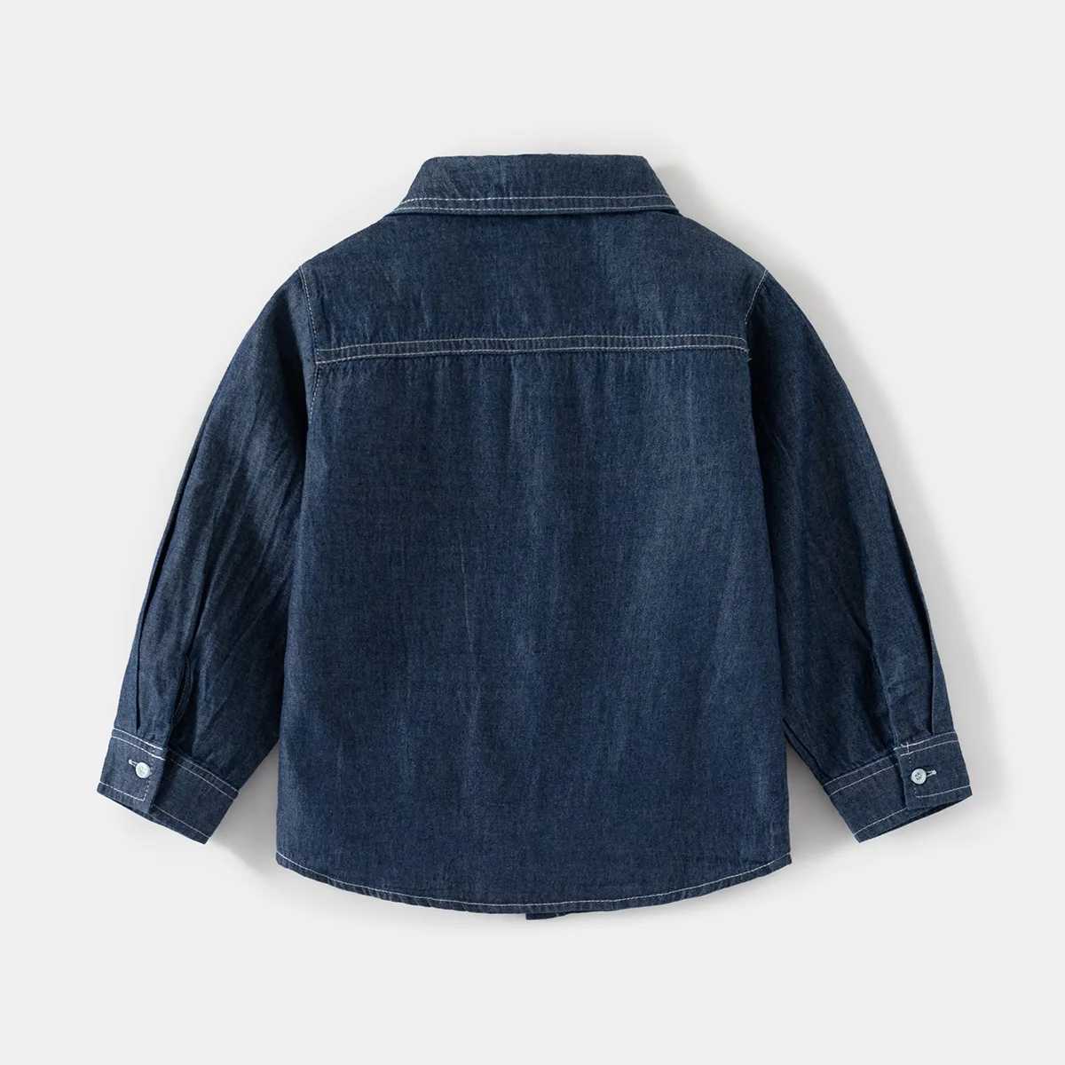 Fashionable boys denim shirts childrens tops jeans jackets childrens clothing long sleevesW240729