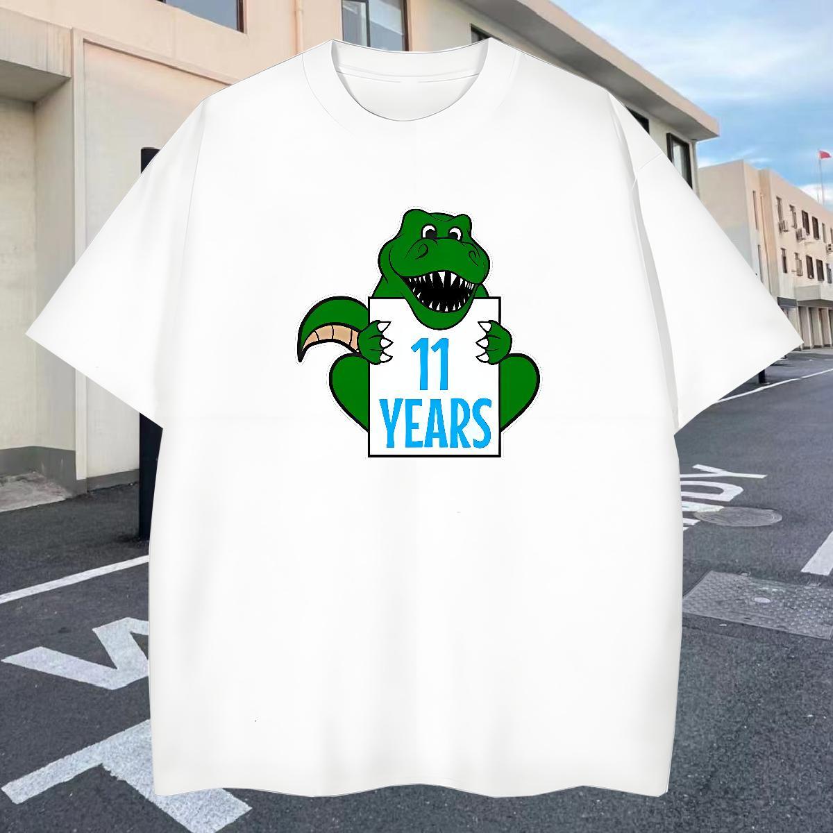 Loose Men Tees 230g Cotton Hip Hop Street crocodile Custom Printing Short Sleeve Soft 2024 New T Shirt For Man Top Tees