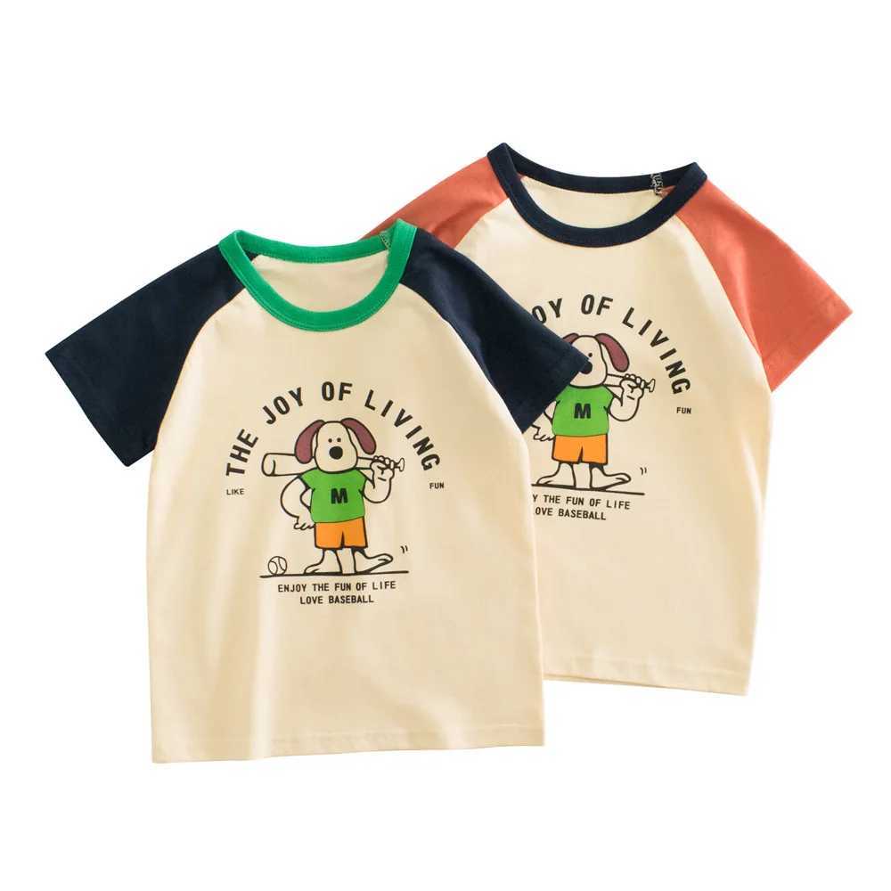 T-shirts 1-9T Cotton Kid Tshirt Toddler Kid Baby Boy Girl Summer Clothes Dogs Print Infant T Shirt Cute Sweet Loose Tee Top OutfitL24729