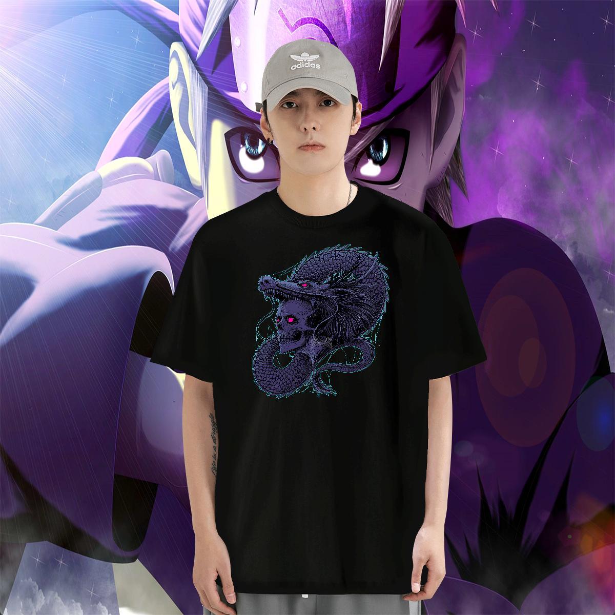 TOP Quality Mens Tshirts 100% Cotton 230g Anime Printing Street skull Cartoon Print Breathable Soft 2024 Mens T Shirts Tops Tees