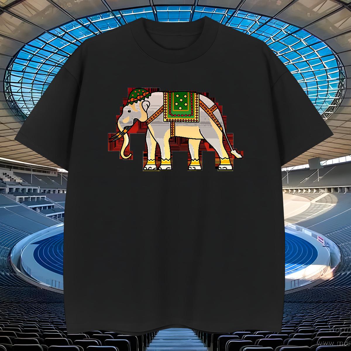 Designer Men Tshirts 100% Cotton 230g Daily Wear elephant Plus Size Cartoon Breathable Soft Custom T Shirts Men Tee Shirt