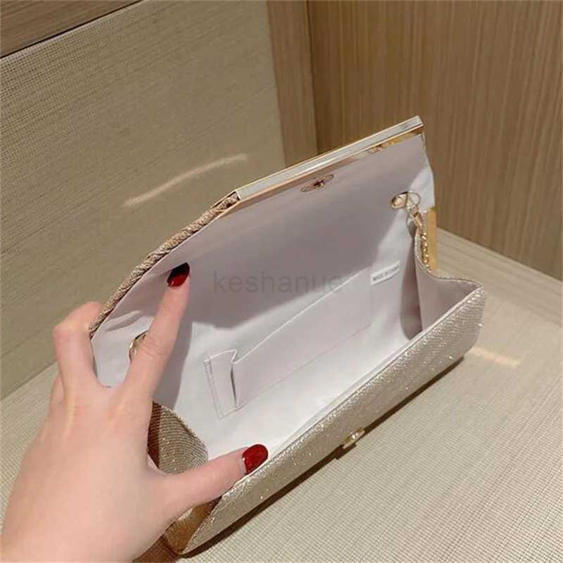 Women Exquisite Evening Bag Party Banquet Glitter Purse Lady Elegant Wedding Clutches Handbag Female Cocktail Chain Shoulder BagXJ240730