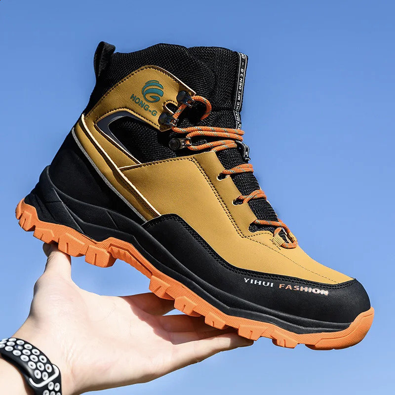 High Top Mens Safety Shoes Steel Toe Anti Smash Boots Puncture Proof Work WearResistant 241223