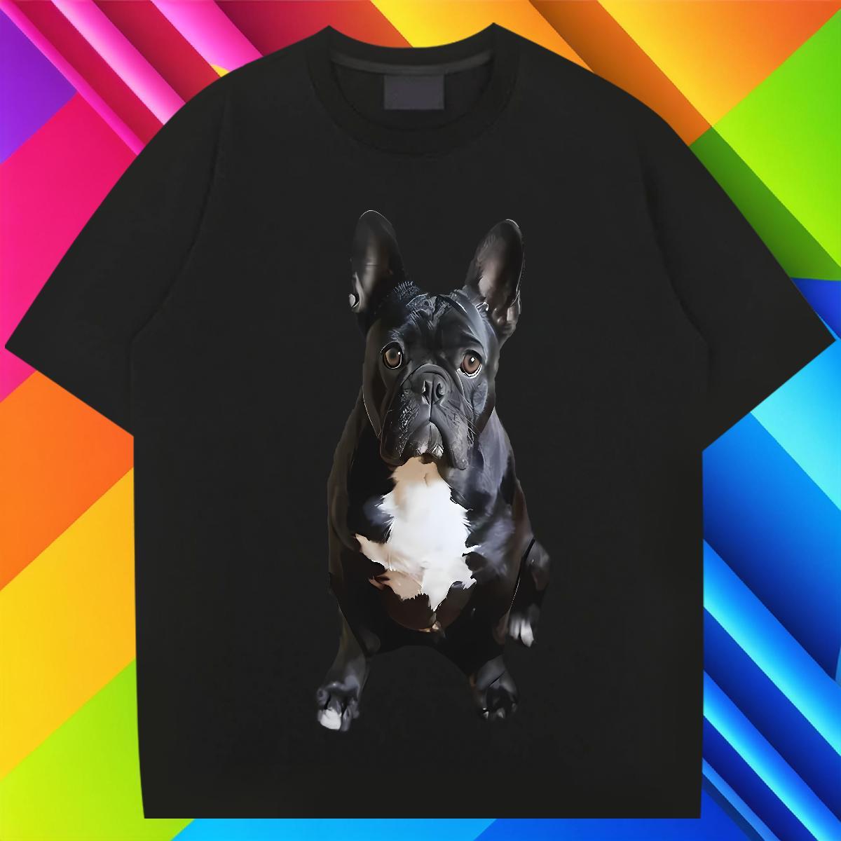Popular Mens Tshirts 100% Cotton 230g Casual dog Anime Print Crew Neck Breathable Designer Fashion T shirt Clothings
