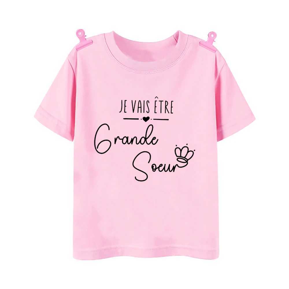 T-shirts I Am A Big Brother Big Sister Print T-shirt Pregnancy Announcement Boys Girls Shirt Kids Summer Clothes Child Short Sleeve TopL24729