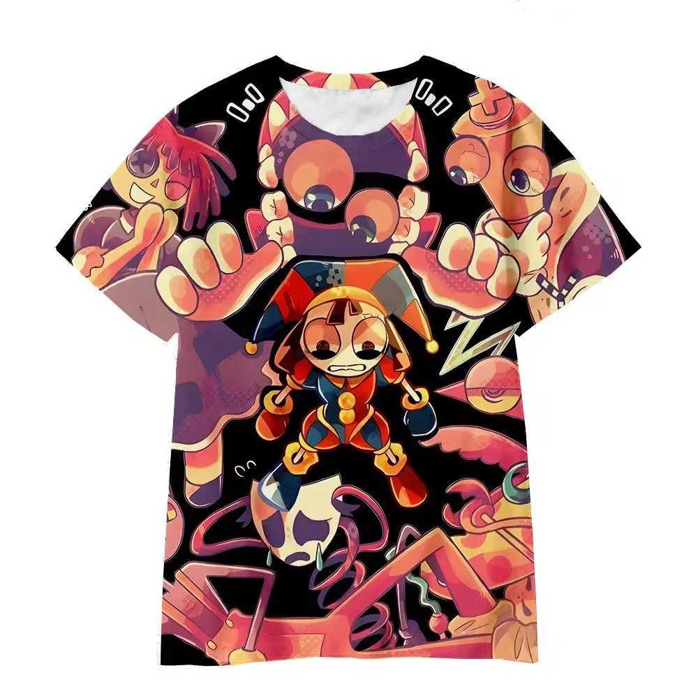 T-shirts 2024 Summer New Anime Cool Character 3D Printed T-Shirt Fashion Magic Circus Loose Comfortable and Breathable Top T-ShirtL24729