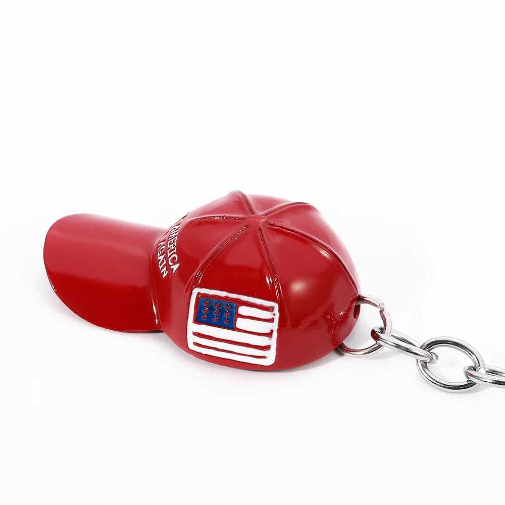 10Pcs Red Hat Trump Keychain MAGA MAKE AMERICA RGEAT AGAIN Key Ring Fashion Nation Key Holder For Men Women Jewelry AccessoriesL240729