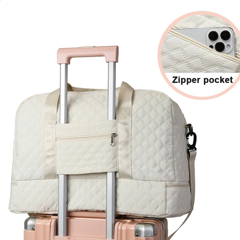 Short Trip Travel Bag Men Women Handbag Large Capacity Luggage Storage Bag Dry Wet Separation Waterproof Sports Fitness Bag 240729