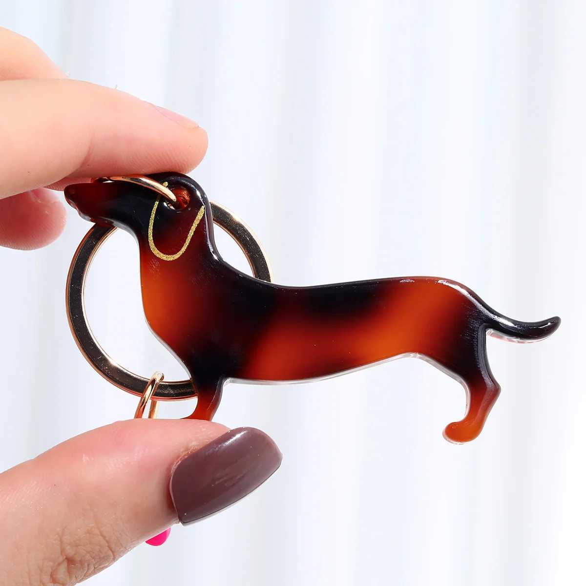 1PC Personalized Black Dog KeychainL240729