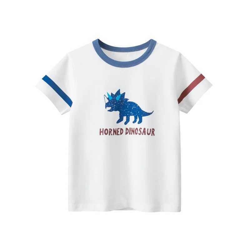 T-shirts 1-9T Dinosaur Boys T Shirt Infant Summer Clothes Toddler Kid Tshirt Short Sleeve Children Tee Top Casual Cotton OutfitL24729