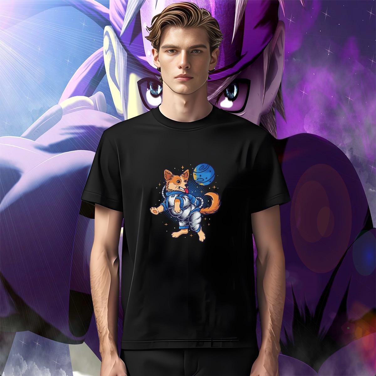 Loose Fit Tshirt for Man Woman 230g Cotton Casual dog Black White Breathable Short Sleeve Designer Mens T Shirts Tees Shirts