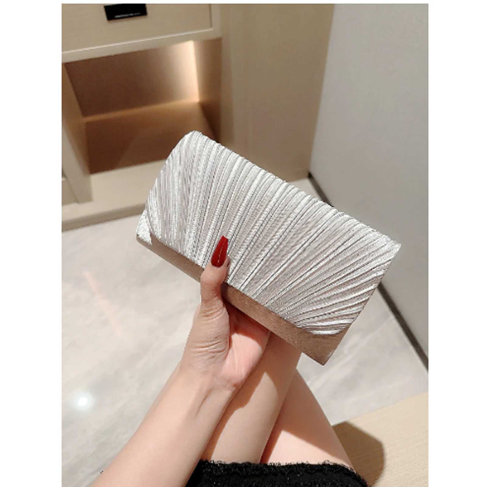 Texture Noble And Fashionable One Shoulder Crossbody Fashion Bag Party Hand Bag Elegant Luxury Fashion Fold Evening Clutch BagXJ240729