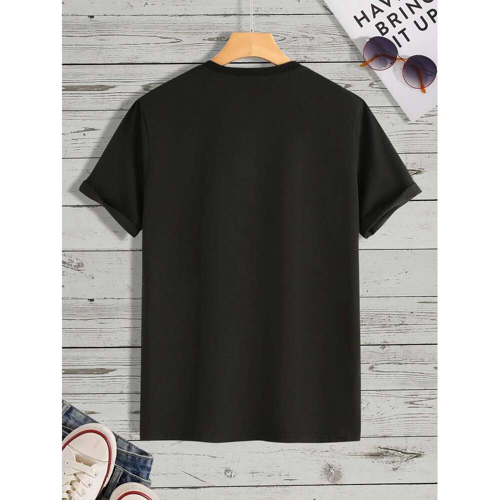 Shirts for Men Teddy Bear Print T-Shirt for Men's Casual Crew Neck Short-Sleeve Fashion Summer T-Shirts