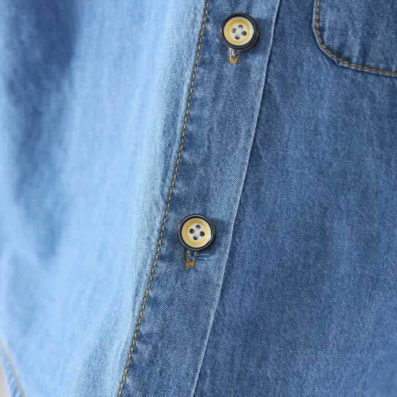 Spring Kids casual jeans shirt fashionable denim boys shirt childrens toddler girls long sleeved baby boys clothing 2-7yW240729
