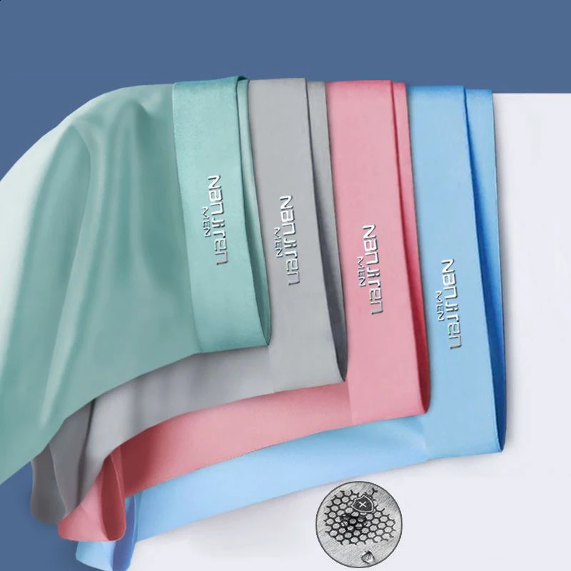 Boxers Ice Silk Man Underwear Boxer Graphene Men Underpants Breathable Comfortable Mens Panties Ultrathin BoxerShorts Trunk 240729