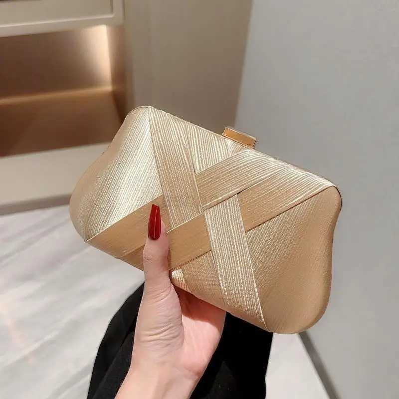 High Quality Silk Women Evening Bags 2024 New Ladies Weave Clutch Purse Shoulder Chain Wedding Party Handbags BagsXJ240729