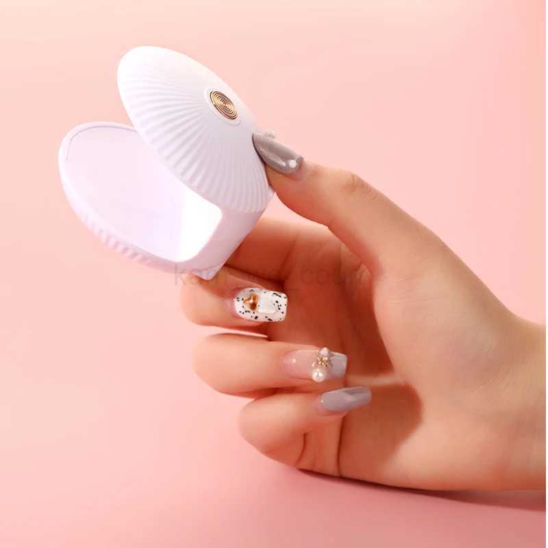 18W Shell Nail Dryer Lamp Mini Single Finger Phototherapy Machine UV Gel Polish Quick Drying Manicure Tools With USBM240729