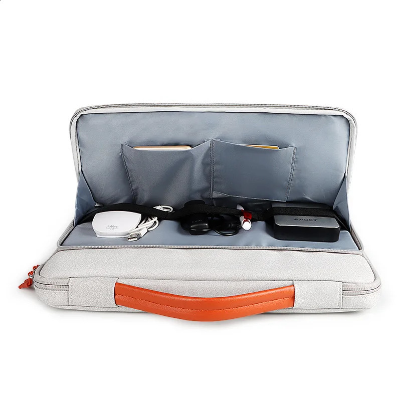 Universal laptop tote bag 13/14/15 inch laptop case suitable for Macbook double zipper laptop tote bag suitable for iPad briefcase 240903