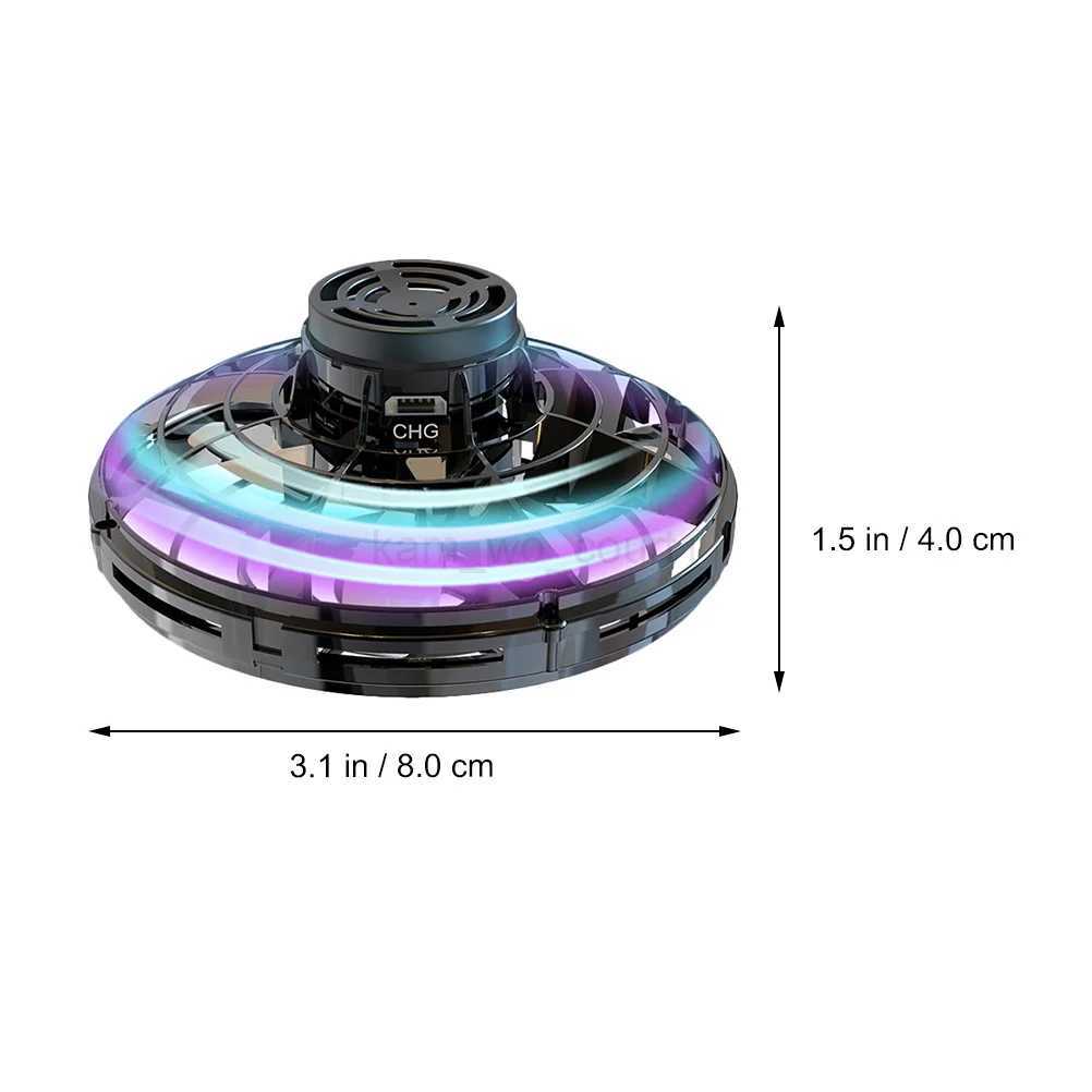 Gyrocraft Gyroscope Flying Toys Flying ball UFO Type Flying Helicopter Spinner Fingertip Upgrade Flight Gyro Drone Pet ToysM240729