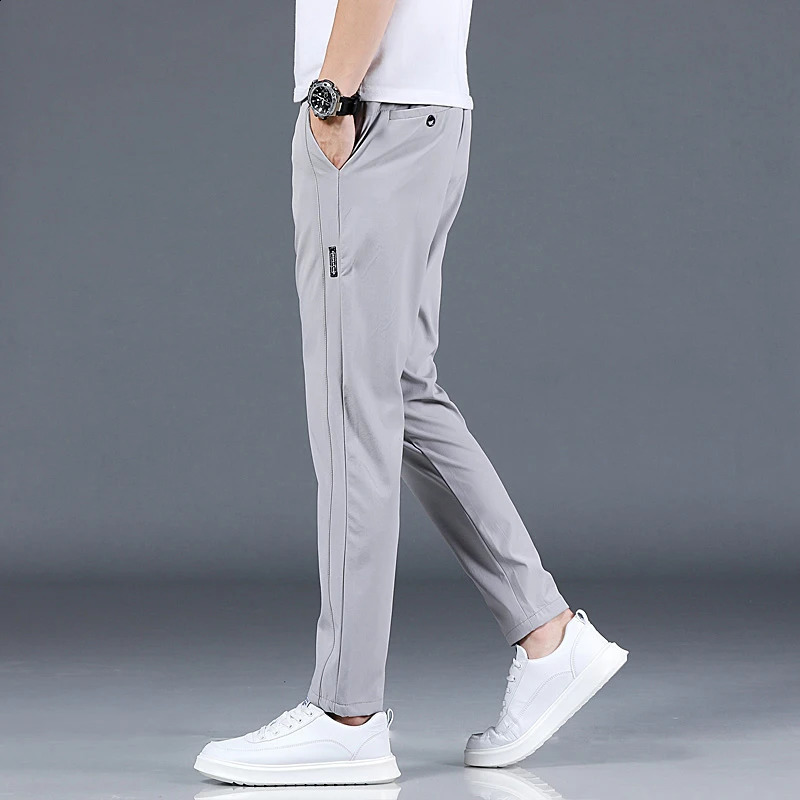 Spring and Autumn Mens Golf Slim Fit Pants High Quality Elastic Fashion Trend Versatile Casual Breathable Pants Three Colors 240729