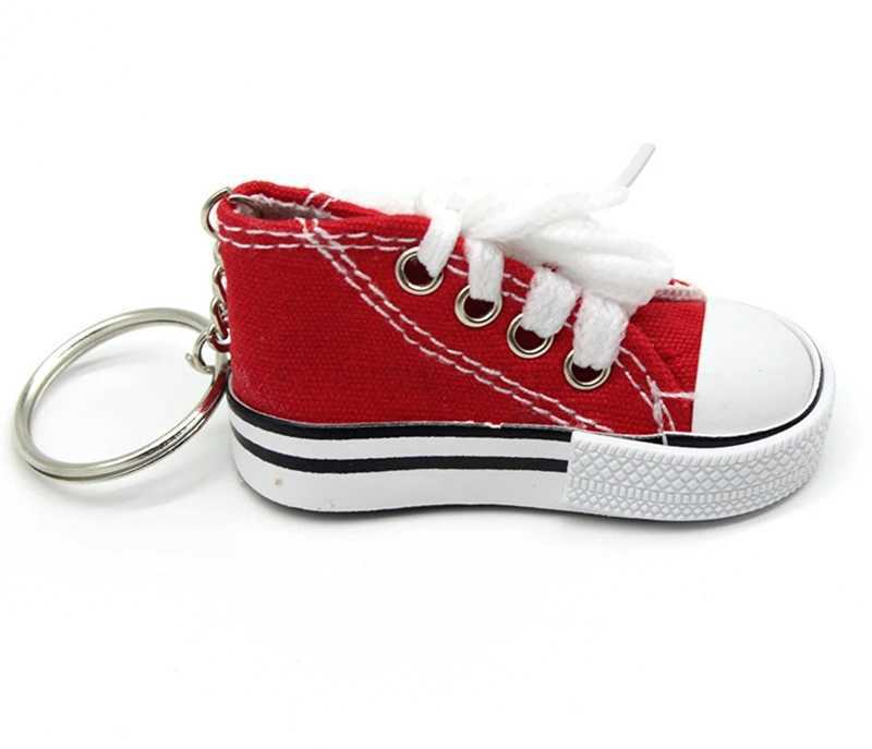 7.5CM 3D Novelty Canvas Sneaker Tennis Shoe Keychain Key Chain Pendants Party Jewelry Car Simulation Keyring for Men And WomenL240729