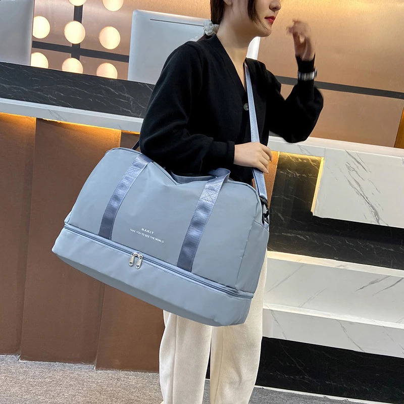Women Travel Duffle Luggage Bag Sports Handbag Fitness Bag Large Capacity Casual Womens One Shoulder Weekend Overnight Bag 240729