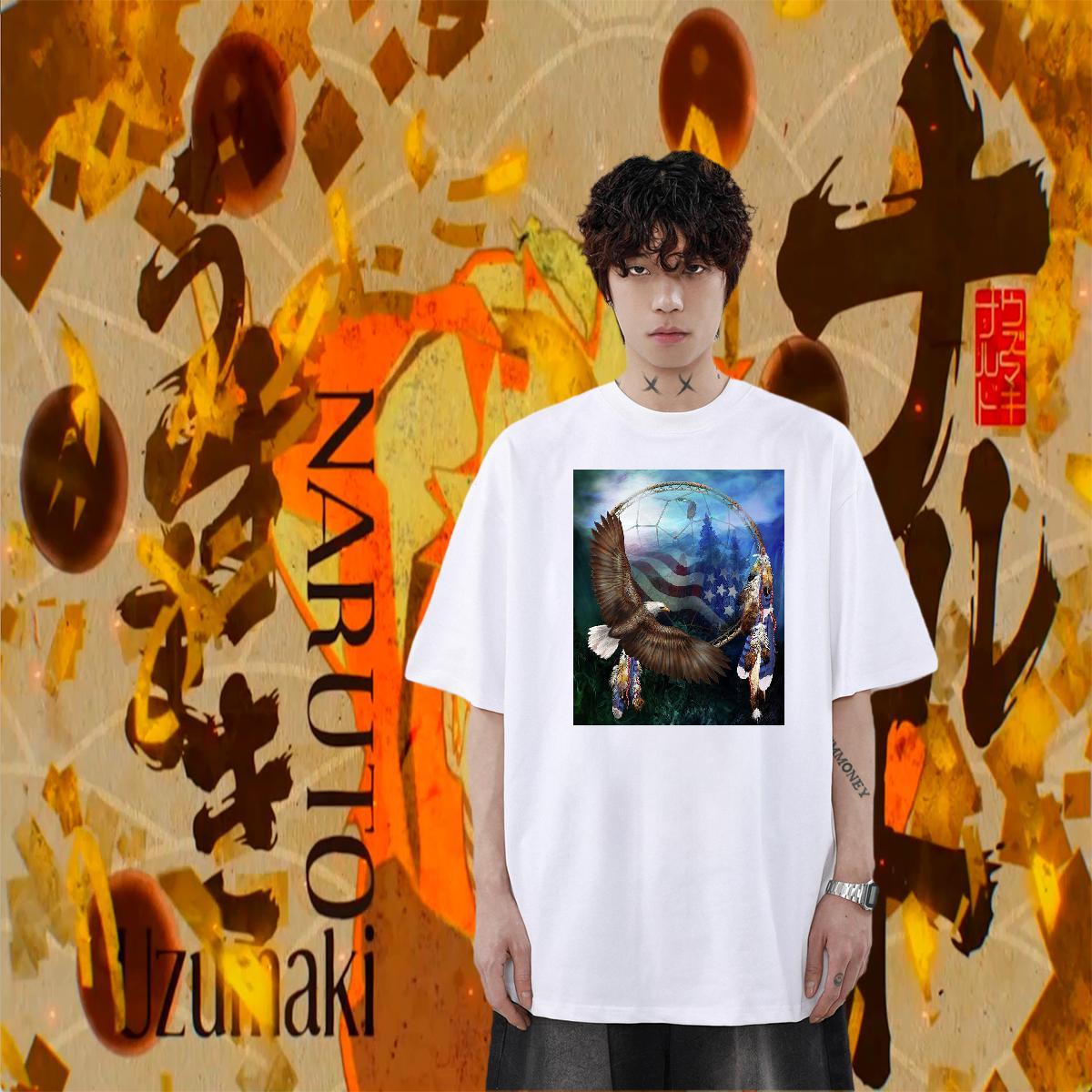 TOP Quality Tshirts 100% Cotton 230g Summer Casual cool Floral Print Pure Cotton 2024 Summer T shirt Top Tees