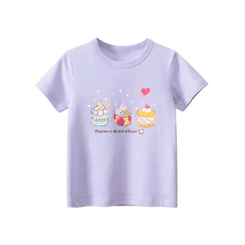 T-shirts 1-9T Cotton Girls T Shirt Summer Toddler Kid Tshirt Baby Clothes Short Sleeve Infant Tee Top Casual Childrens Tshirt OutfitL24729