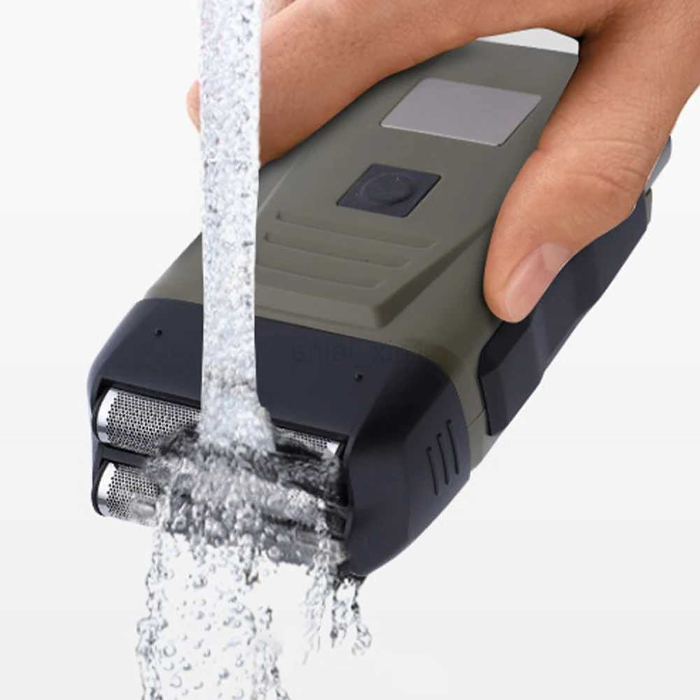 Men Facial Stubble Shaver Powerful Bald Head Shaving Machine USB Charging Waterproof Professional ToolY240729