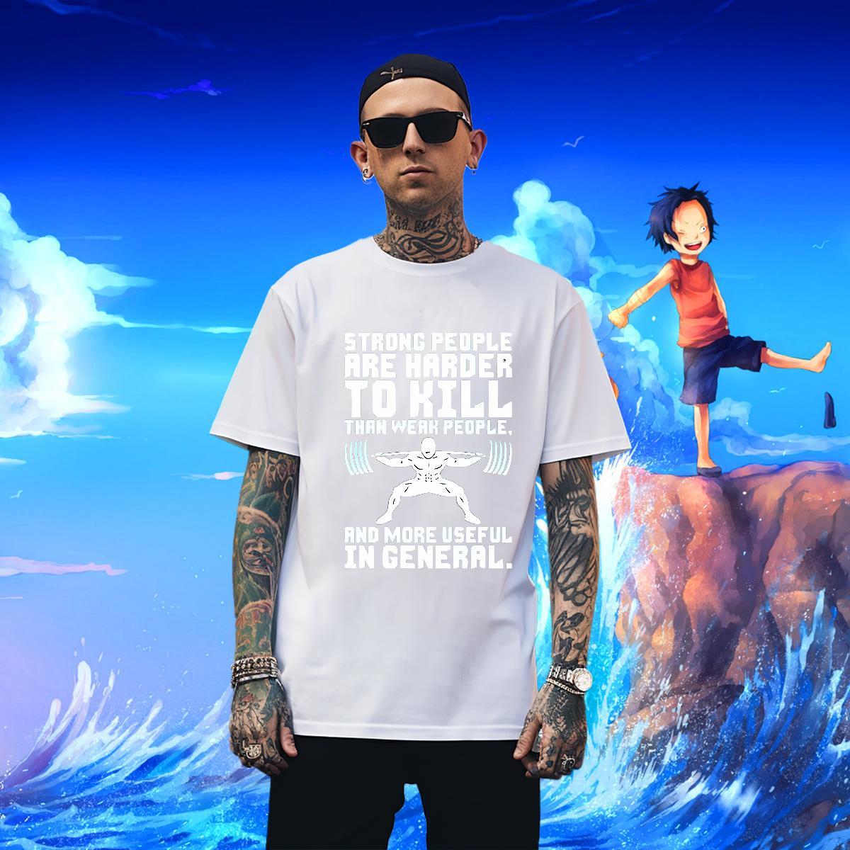 Loose Men Tees 100% Cotton 230g Sports Casual letter Cartoon Print Crew Neck Classic Casual T-Shirts Wear