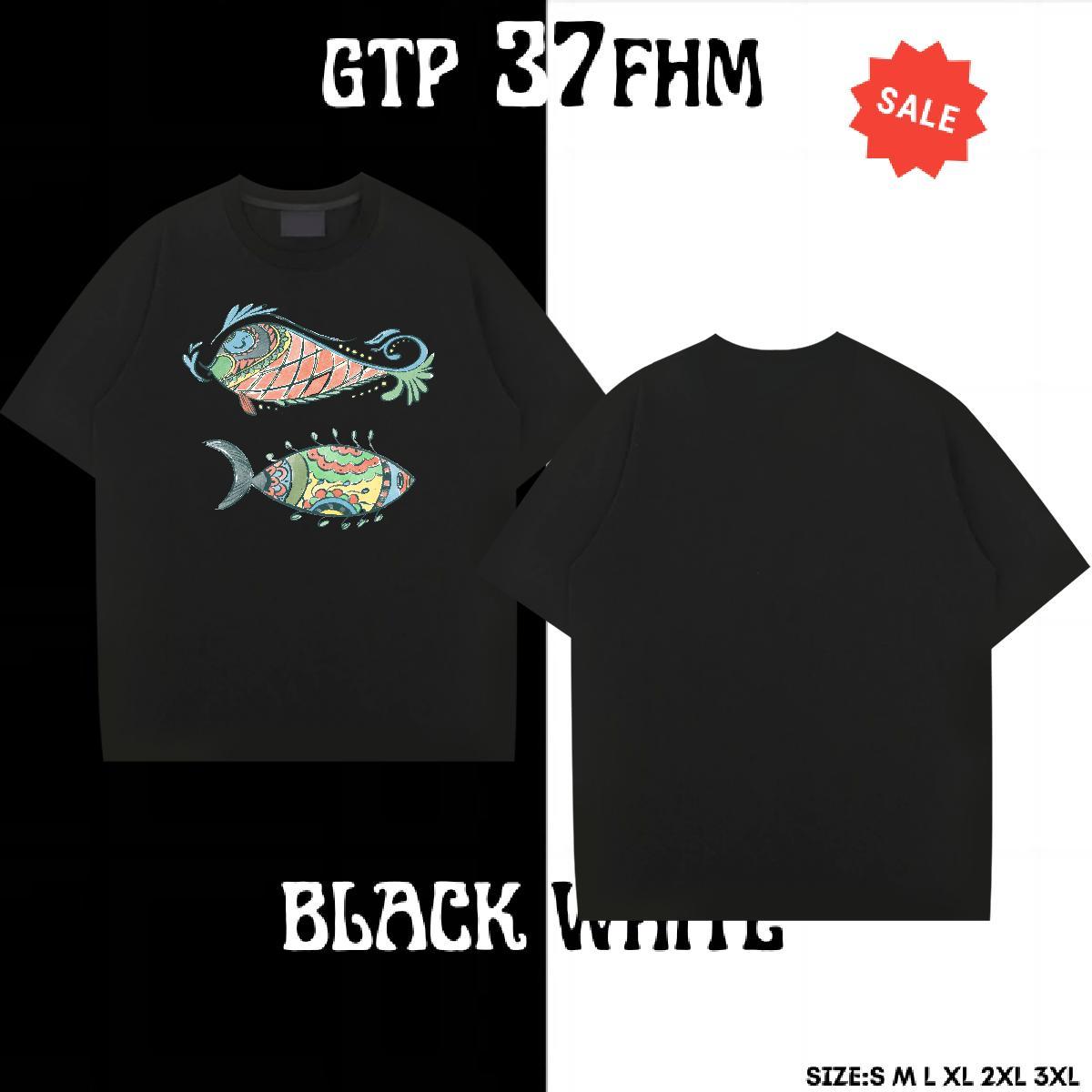 Comfortable Tshirt for Man Woman 230g Cotton Street wear Hip Hop fish DIY Breathable Short Sleeve Designer T Shirts Men Clothings