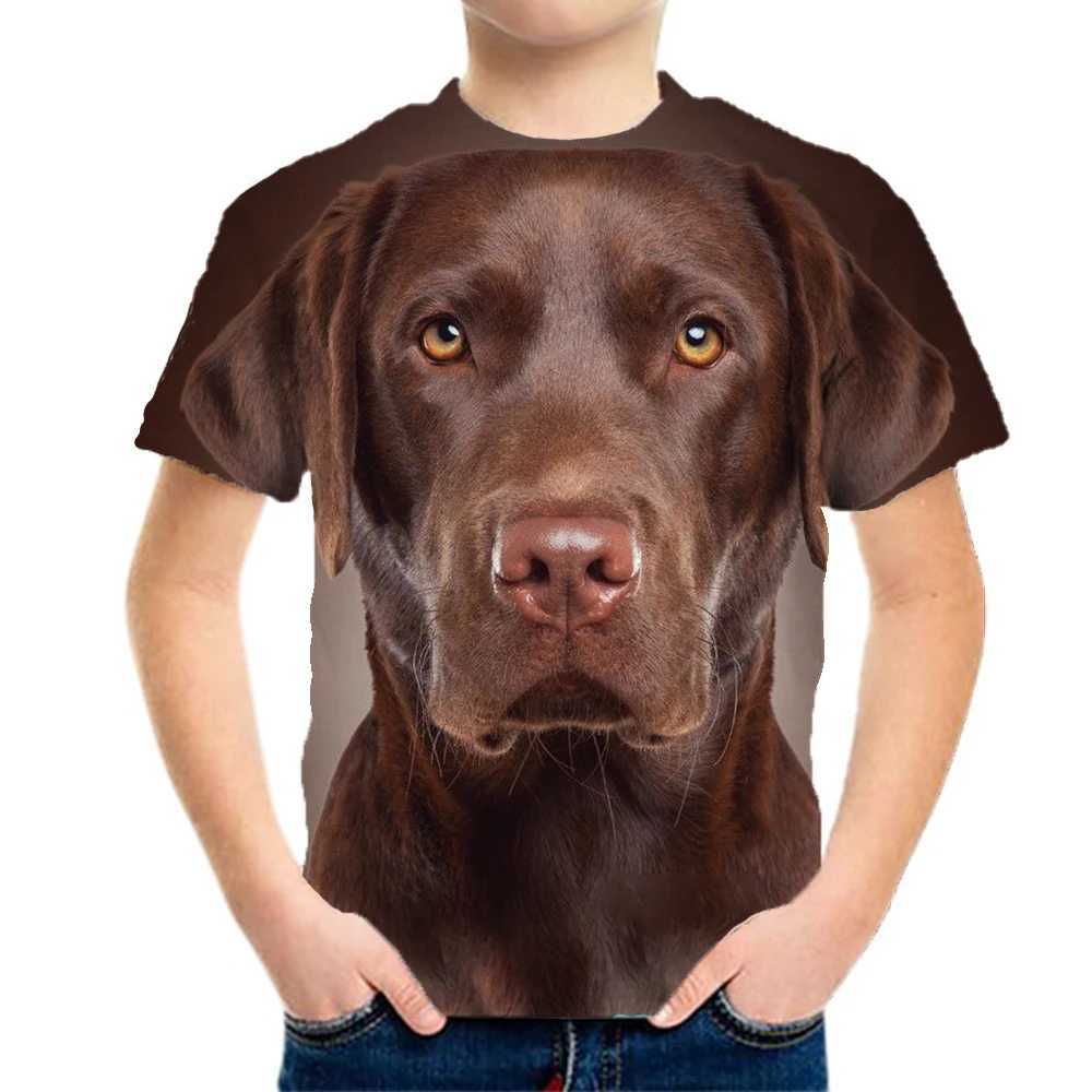 T-shirts Boy Clothes 8 to 10 Years Male 3D Tiger Printed Tshirt Short Sleeve Summer Childrens Clothing Fashion Childrens T-Shirt GirlL24729