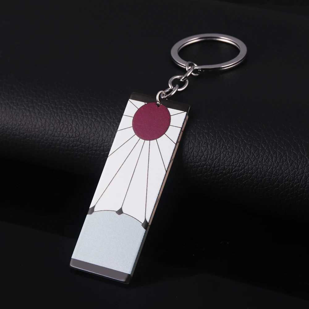 Anime Demon Slayer Keychain Kamado Tanjirou Acrylic Fashion Trend Key Ring For Earring For Women Men Gift Decoration Car JewelryL240729