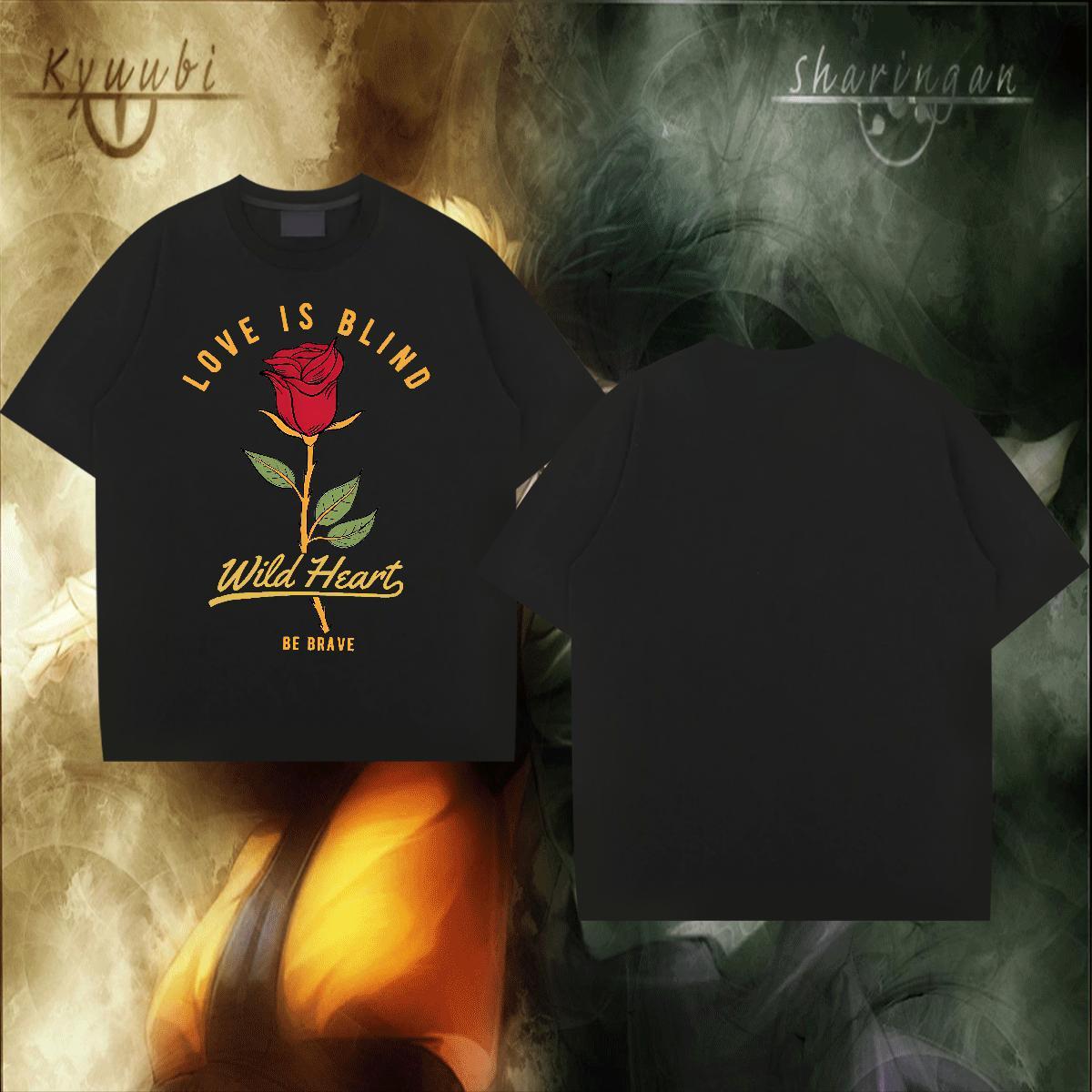 Loose Tshirt for Man Woman 230g 100% Cotton Beach flower Skull Crew Neck Breathable Classic T Shirt For Man Clothings