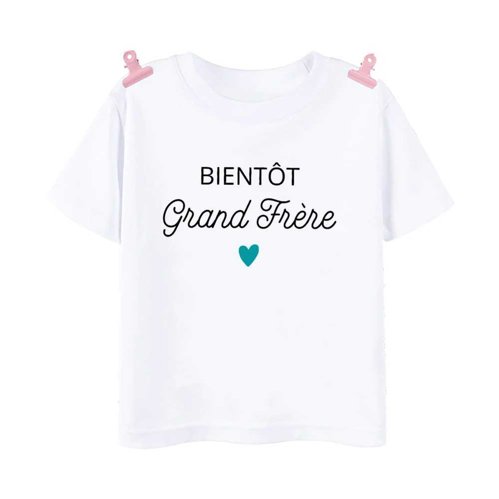 T-shirts I Am A Big Brother Big Sister Print T-shirt Pregnancy Announcement Boys Girls Shirt Kids Summer Clothes Child Short Sleeve TopL24729