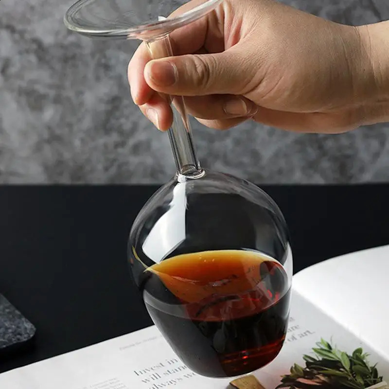 Upside Down Wine GlassUnique Red Wine GlassesFunny Gift for Men Women Valentines DayBirthdayAnniversary April Fools Day 240729