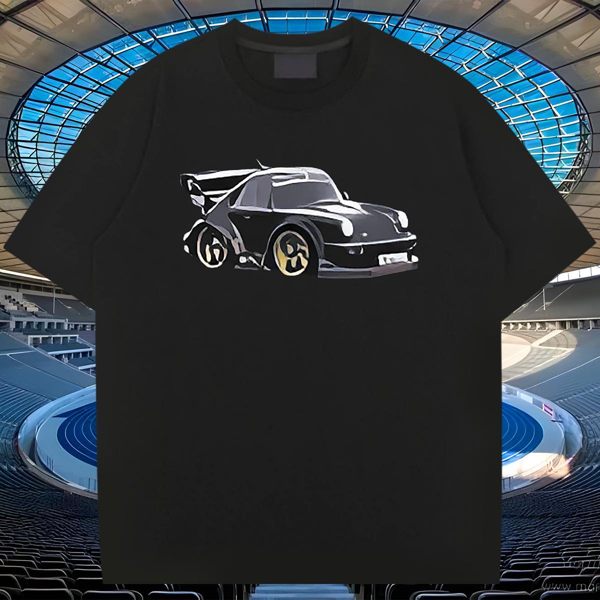 Popular Mens Tshirts 230g Cotton Summer Casual car Custom Printing Pure Cotton 2024 DIY T-Shirts Tees Shirts