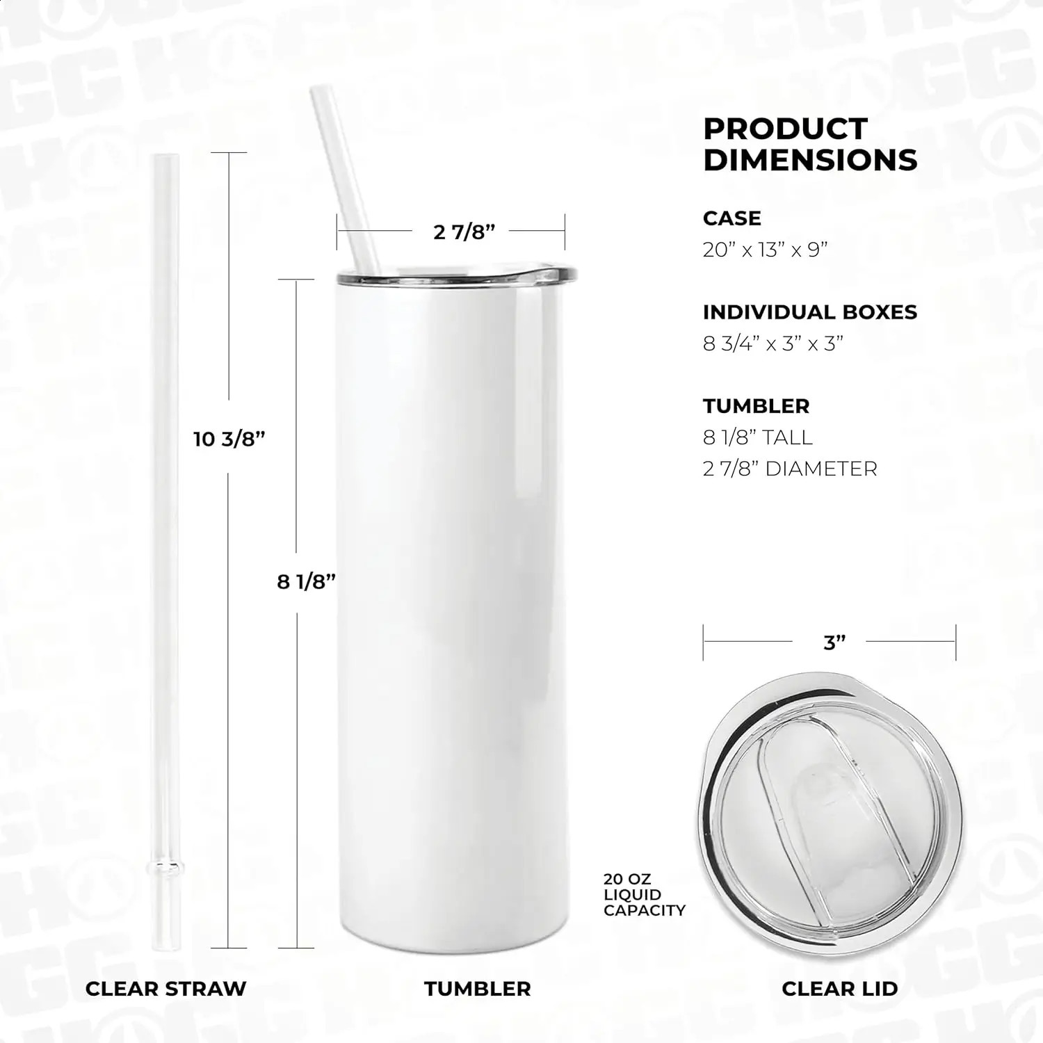 20oz Sublimation Tumbler 24 Units Double Wall Vacuum Insulated Stainless Steel Sublimation Blanks 20 oz Bulk Tumblers 240729
