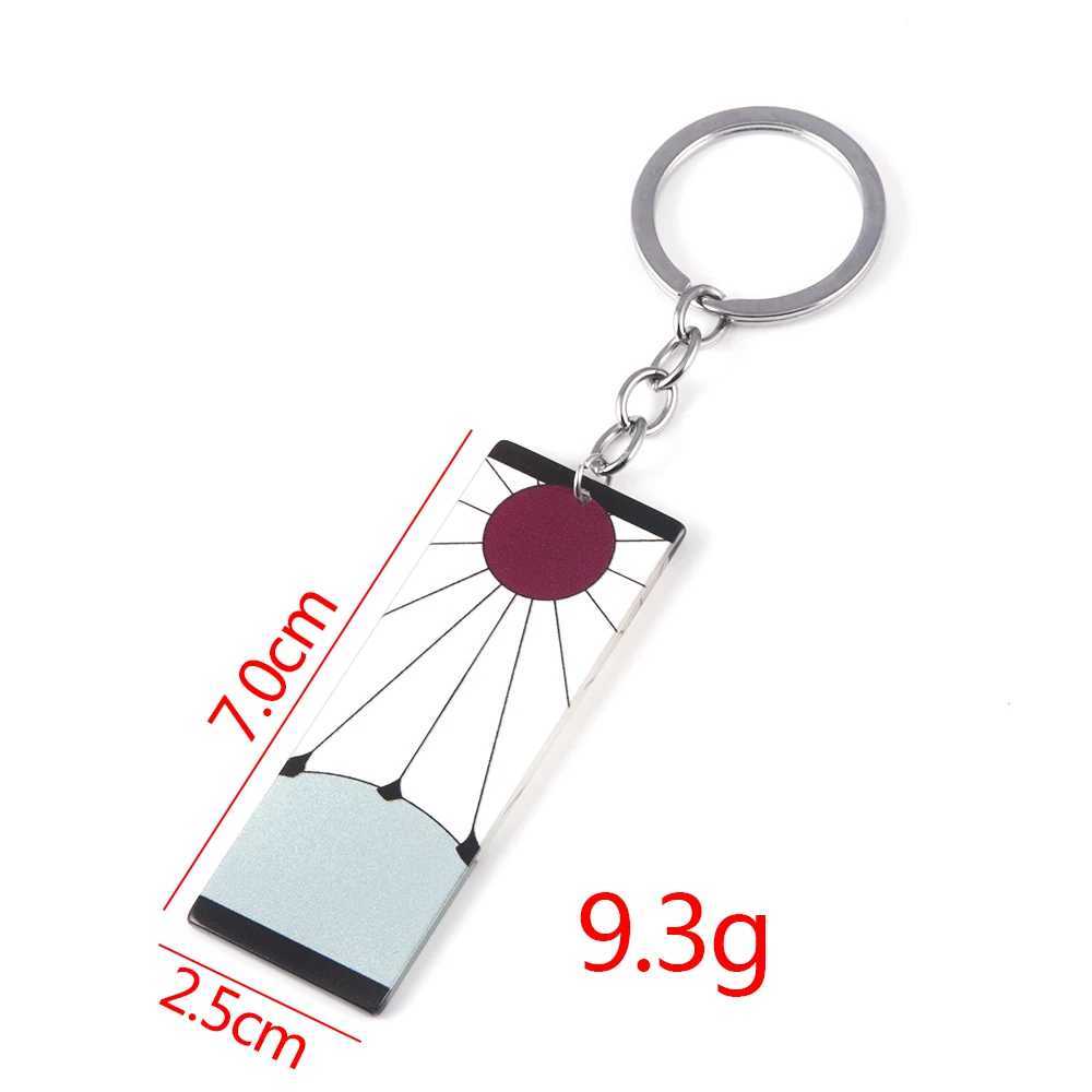 Anime Demon Slayer Keychain Kamado Tanjirou Acrylic Fashion Trend Key Ring For Earring For Women Men Gift Decoration Car JewelryL240729