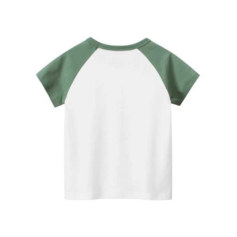 T-shirts 1-9T Infant T Shirt Cotton Toddler Kid Tshirt Boy Girl Summer Clothes Short Sleeve Letter Print Basic Tee Top Childrens OutfitL24729