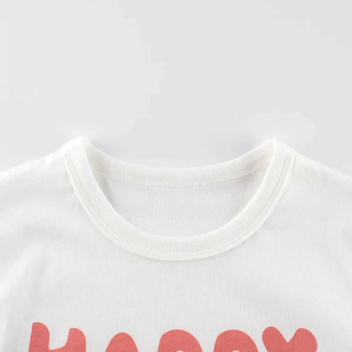 T-shirts 1-9T Toddler Kid Baby Girl Clothes Rabbit Print Infant T Shirt Cotton Casual Tshirt Short Sleeve Basic Top OutfitL24729